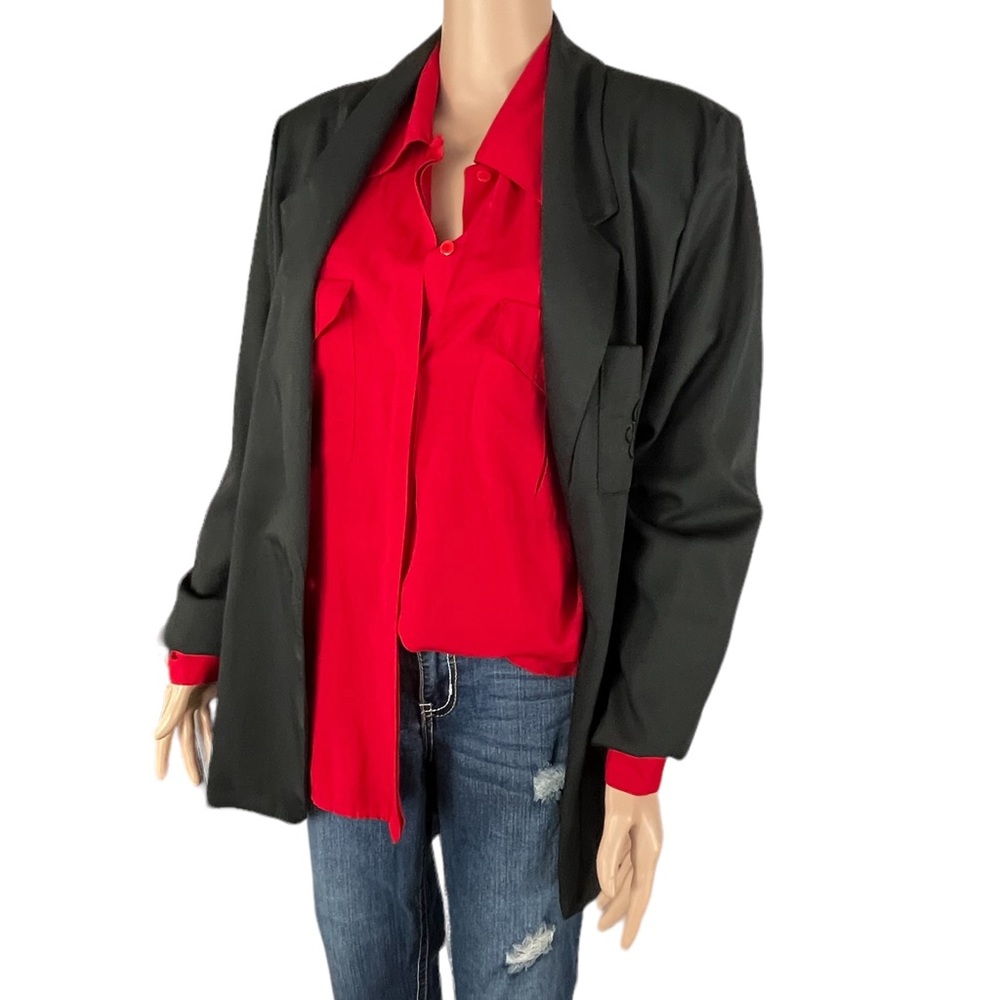 Vintage Danielle B Oversized Blazer, Black | L